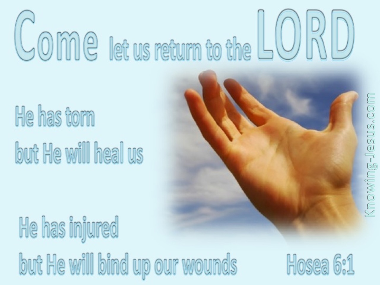 Hosea 6:1 Let Us Return To The Lord (blue)